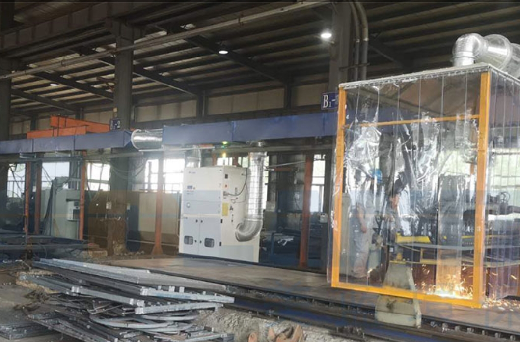 火焰切割機除塵現(xiàn)場案例